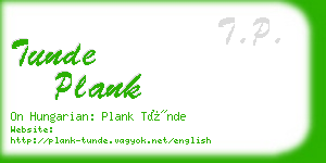 tunde plank business card